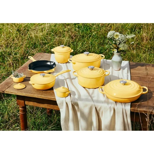 Le Creuset Signature Cast Iron 3 Piece Round Casserole Dish Set - Camomille