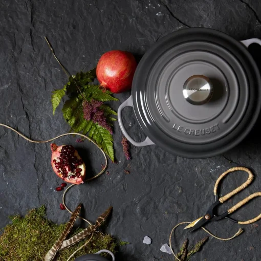 Le Creuset Signature Cast Iron 24cm Round Casserole - Flint