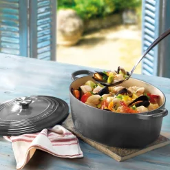 Le Creuset Signature Cast Iron 29cm Oval Casserole - Flint