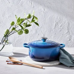 Le Creuset Signature Cast Iron 26cm Round Casserole - Azure