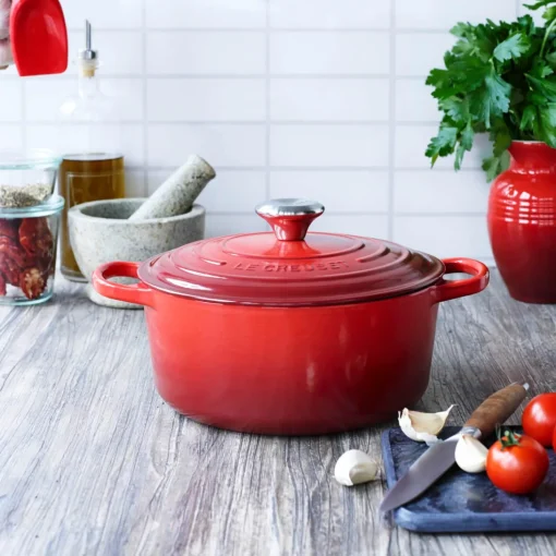Le Creuset Signature Cast Iron 26cm Round Casserole - Cerise