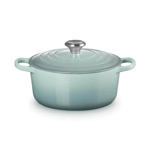 Le Creuset Signature 24cm Cast Iron Round Casserole - Sea Salt
