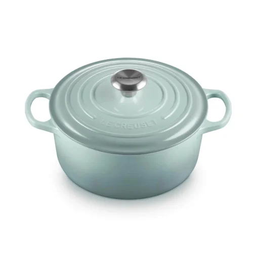 Le Creuset Signature 24cm Cast Iron Round Casserole - Sea Salt