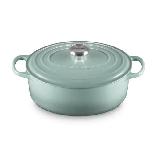 Le Creuset Signature 29cm Cast Iron Oval Casserole - Sea Salt