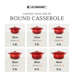Le Creuset Signature 20cm Cast Iron Round Casserole - Sea Salt