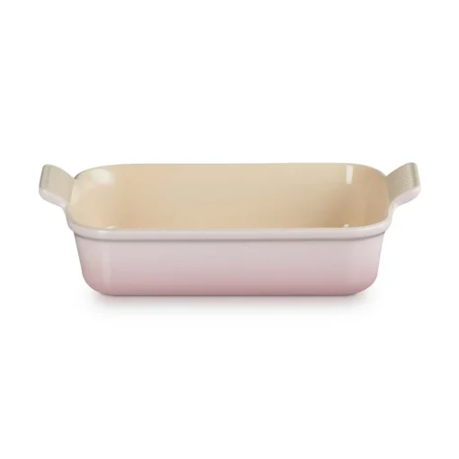 Le Creuset Stoneware Heritage 26cm Rectangular Deep  Dish - Shell Pink