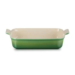 Le Creuset Stoneware Heritage 32cm Rectangular Deep Dish - Bamboo Green