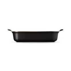 Le Creuset Stoneware Heritage 32cm Rectangular Dish - Matte Black