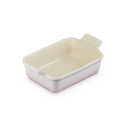Le Creuset Stoneware Heritage 19cm Rectangular Deep  Dish - Shell Pink