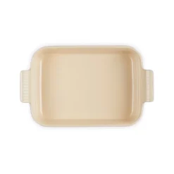 Le Creuset Stoneware Heritage 26cm Rectangular Deep  Dish - Shell Pink