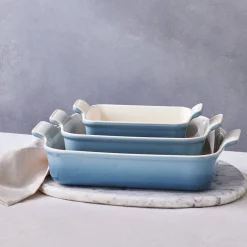 Le Creuset Stoneware Heritage 26cm Deep Rectangular Dish - Chambray