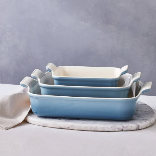 Le Creuset Stoneware Heritage 26cm Deep Rectangular Dish - Chambray