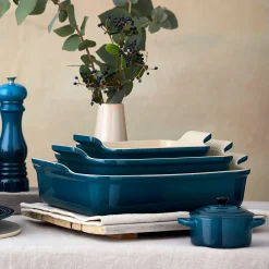 Le Creuset Stoneware Heritage 32cm Rectangular Deep Dish - Deep Teal