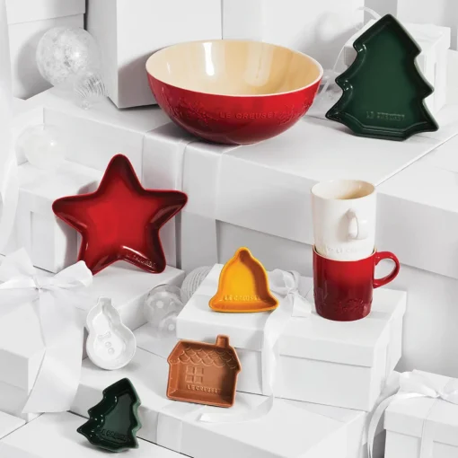 Le Creuset Stoneware Set of 4 Christmas Mini Dish Set