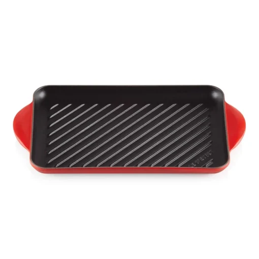 Le Creuset Traditional Cast Iron 32cm Rectangular Grill - Cerise