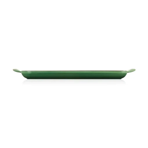 Le Creuset Traditional Cast Iron 32cm Rectangular Grill - Bamboo Green