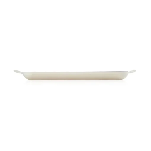 Le Creuset Traditional Cast Iron 32cm Rectangular Grill - Meringue