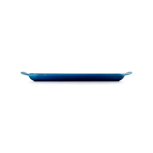 Le Creuset Traditional Cast Iron 32cm Rectangular Grill - Azure