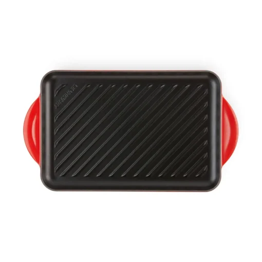 Le Creuset Traditional Cast Iron 32cm Rectangular Grill - Cerise