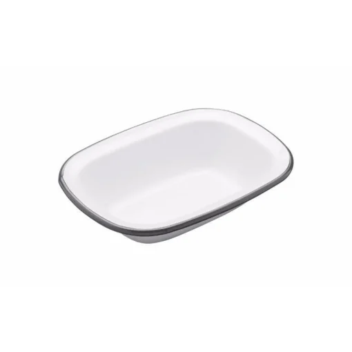 Living Nostalgia Oblong Enamel Pie Dish - 18cm