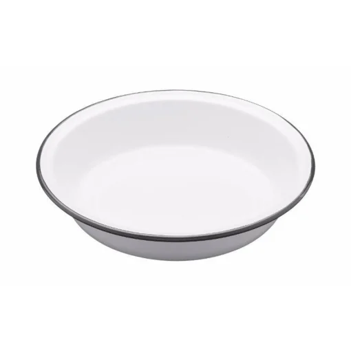 Living Nostalgia Round Enamel Pie Dish - 22cm
