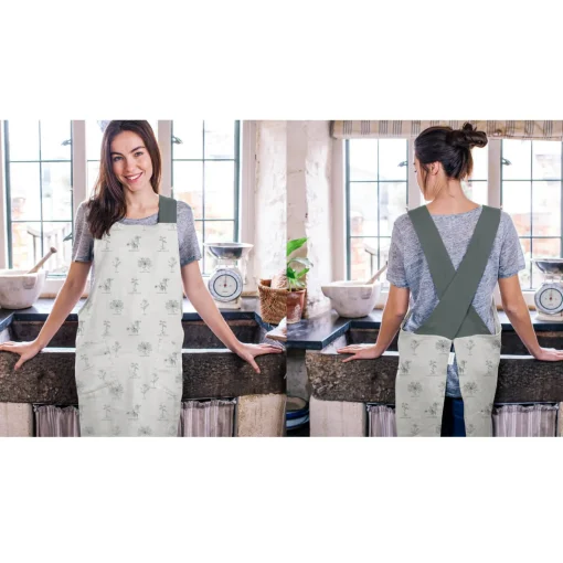 Mary Berry English Garden 100% Cotton Cross Back Apron - Birds