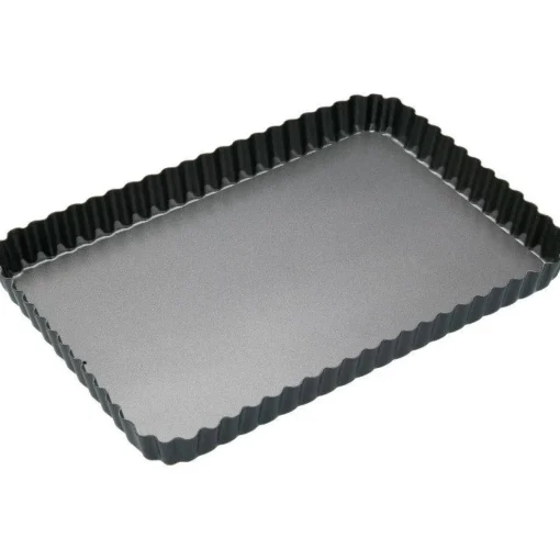 Masterclass Non-Stick Rectangle Fluted Quiche Tin - 31cm