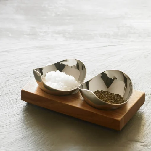 Robert Welch Drift Pinch Pot Set with Walnut Base