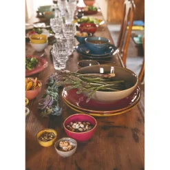 Rose & Tulipani Concerto Blu Avio Blue Salad Bowl - 26cm
