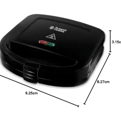 Russell Hobbs 2 Portion Electric Sandwich Toaster - Black