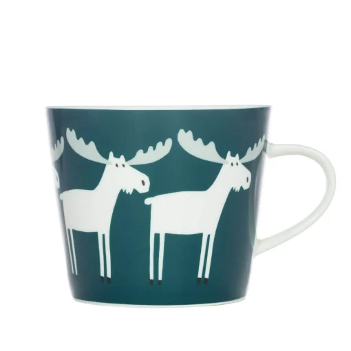 Scion Living Marty Moose 350ml Fine China Mug - Marine & Ice