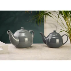 Siip 6 Cup Solid Glaze Stoneware Teapot - Grey