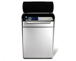 Simplehuman Touch Bar Recycling Kitchen Bin - 48 Litre