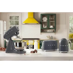 Smeg Jug Kettle & 2 Slice Toaster Set - Slate Grey