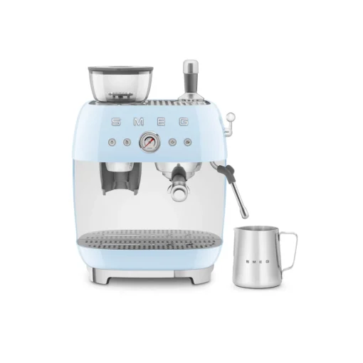 Smeg 50s Style Retro EGF03 Bean-to-Cup Espresso Coffee Machine - Pastel Blue