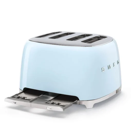 Smeg 50's Style Retro TSF03 4 Slice Toaster - Pastel Blue