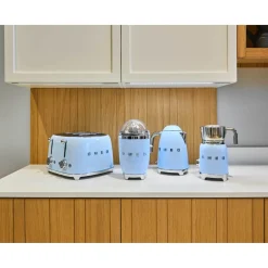 Smeg 50's Style Retro TSF03 4 Slice Toaster - Pastel Blue