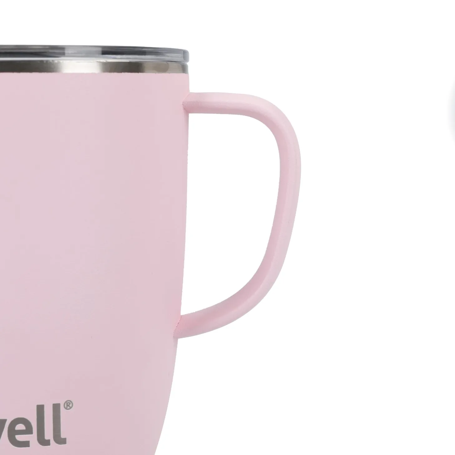 S'well 350ml Travel Mug with Handle - Pink Topaz