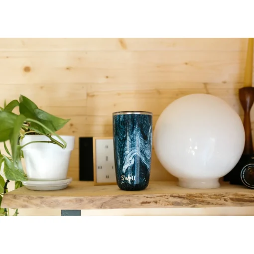 S'well 530ml Travel Tumbler with Lid - Azurite Marble