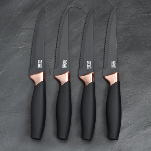 Taylor's Eye Witness Brooklyn 4 Piece Steak Knife Set - Copper