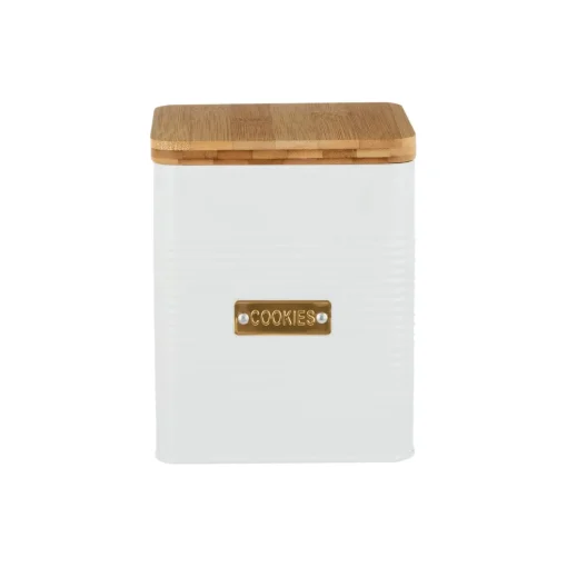Typhoon Square Cookie Canister - Otto White