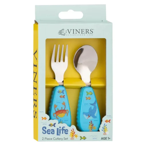 Viners Sea Life 2-Piece Childrens Cutlery Set