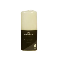 Wax Lyrical Unfragranced Ivory Pillar Candle - 5cm x 12cm