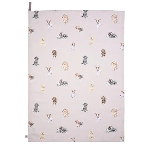 Wrendale Designs by Hannah Dale 100% Cotton Tea Towel - A Dogs Life