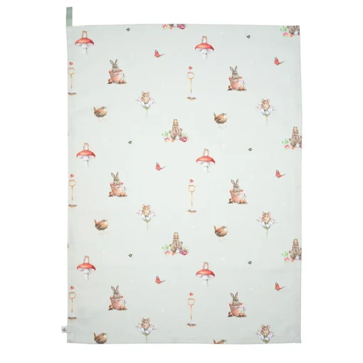 Wrendale Designs by Hannah Dale 100% Cotton Tea Towel - Garden Friends