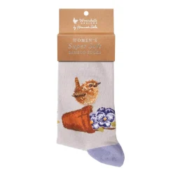 Wrendale Designs by Hannah Dale Ladies Bamboo Socks - Pottering About - Wren