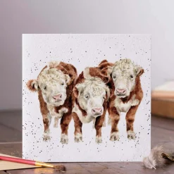Wrendale Designs by Hannah Dale Card - Paddy, Percy & Pedro - Cows