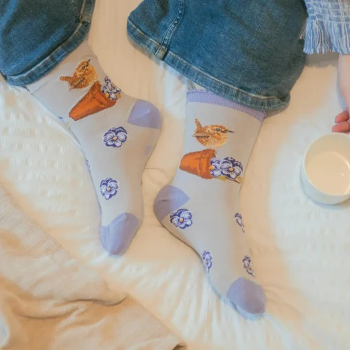 Wrendale Designs by Hannah Dale Ladies Bamboo Socks - Pottering About - Wren