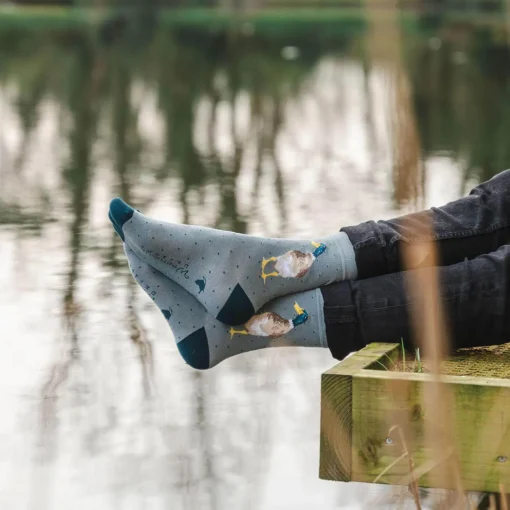 Wrendale Designs By Hannah Dale Mens Bamboo Socks One Size 7-11 - Guard Duck