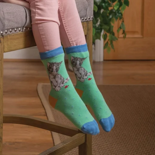 Wrendale Designs By Hannah Dale Childrens 6 to 8½ Bamboo Socks - Ladybird